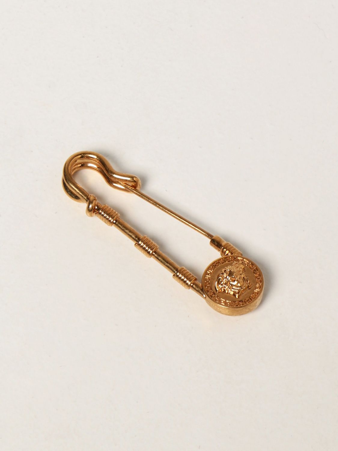 Pat Maryanne Jones insect VERSACE: Medusa brass brooch - Gold | Versace brooches DG6H149DJMT online  on GIGLIO.COM