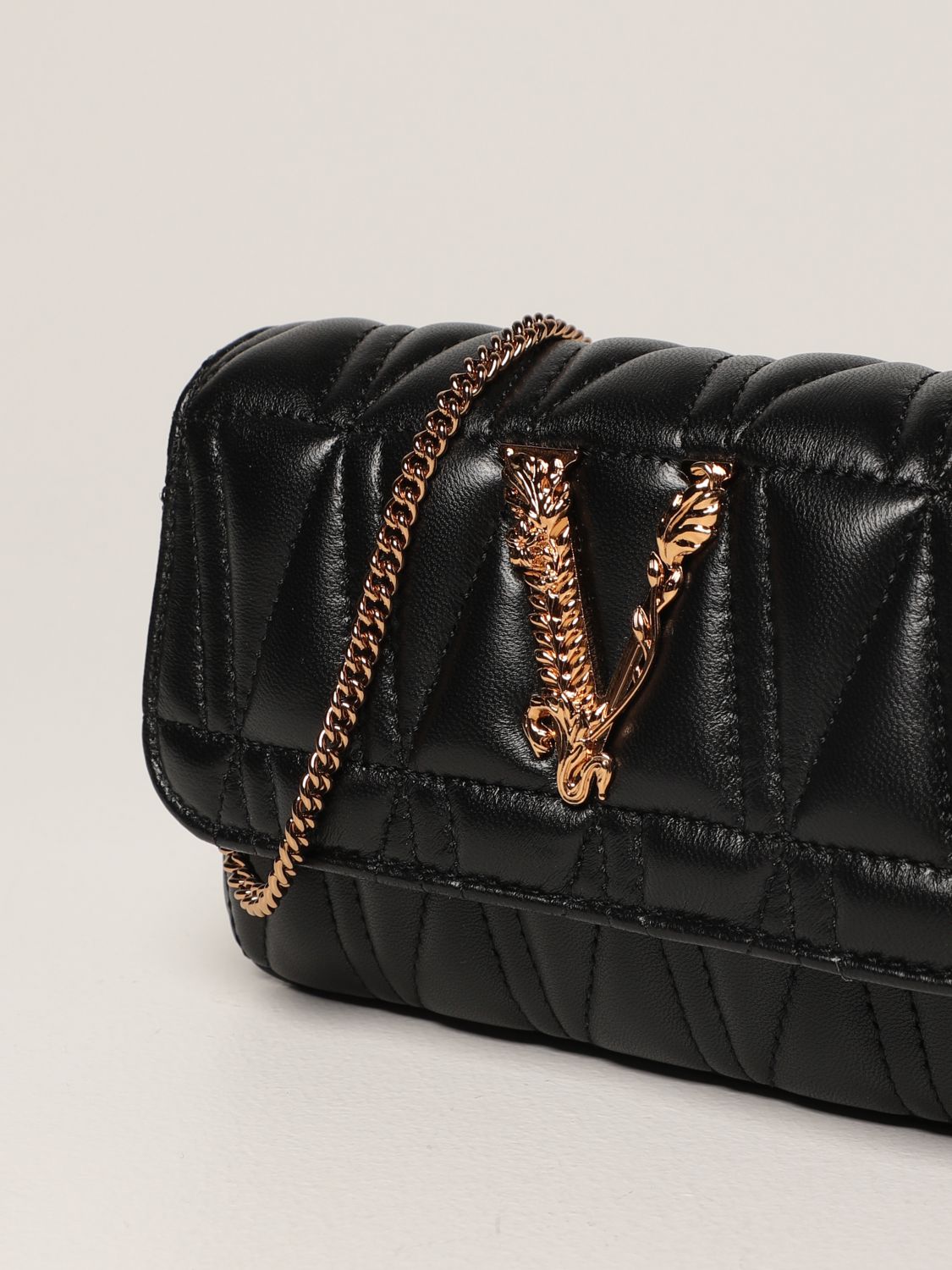 Мини-сумка Versace: Наплечная сумка Женское Versace черный 4
