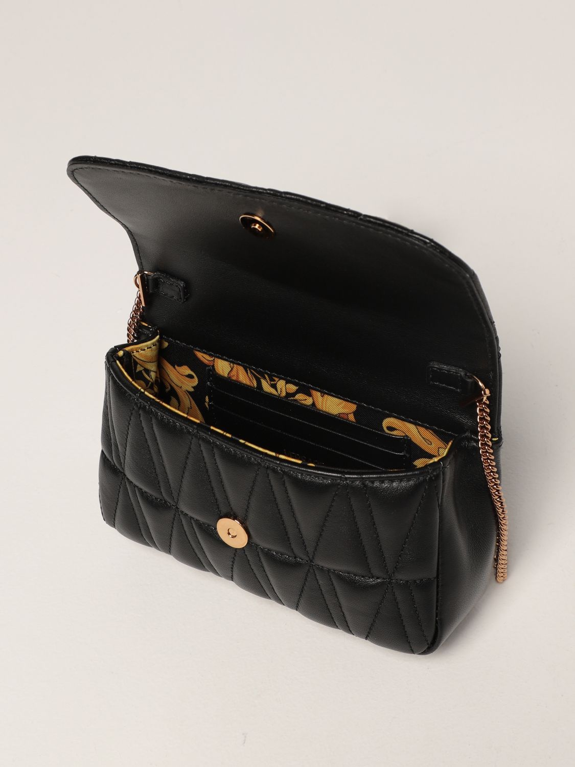 Versace Black Naplak Quilted Virtus Bag – BlackSkinny