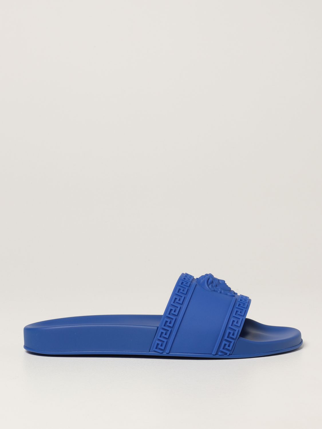 Sandals Versace: Versace palace sandal in rubber with medusa head sapphire 1