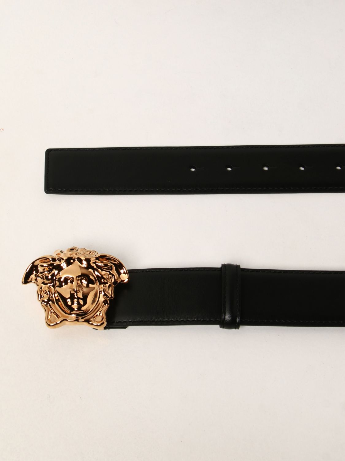 Belt Versace: Versace leather belt with Medusa black 2