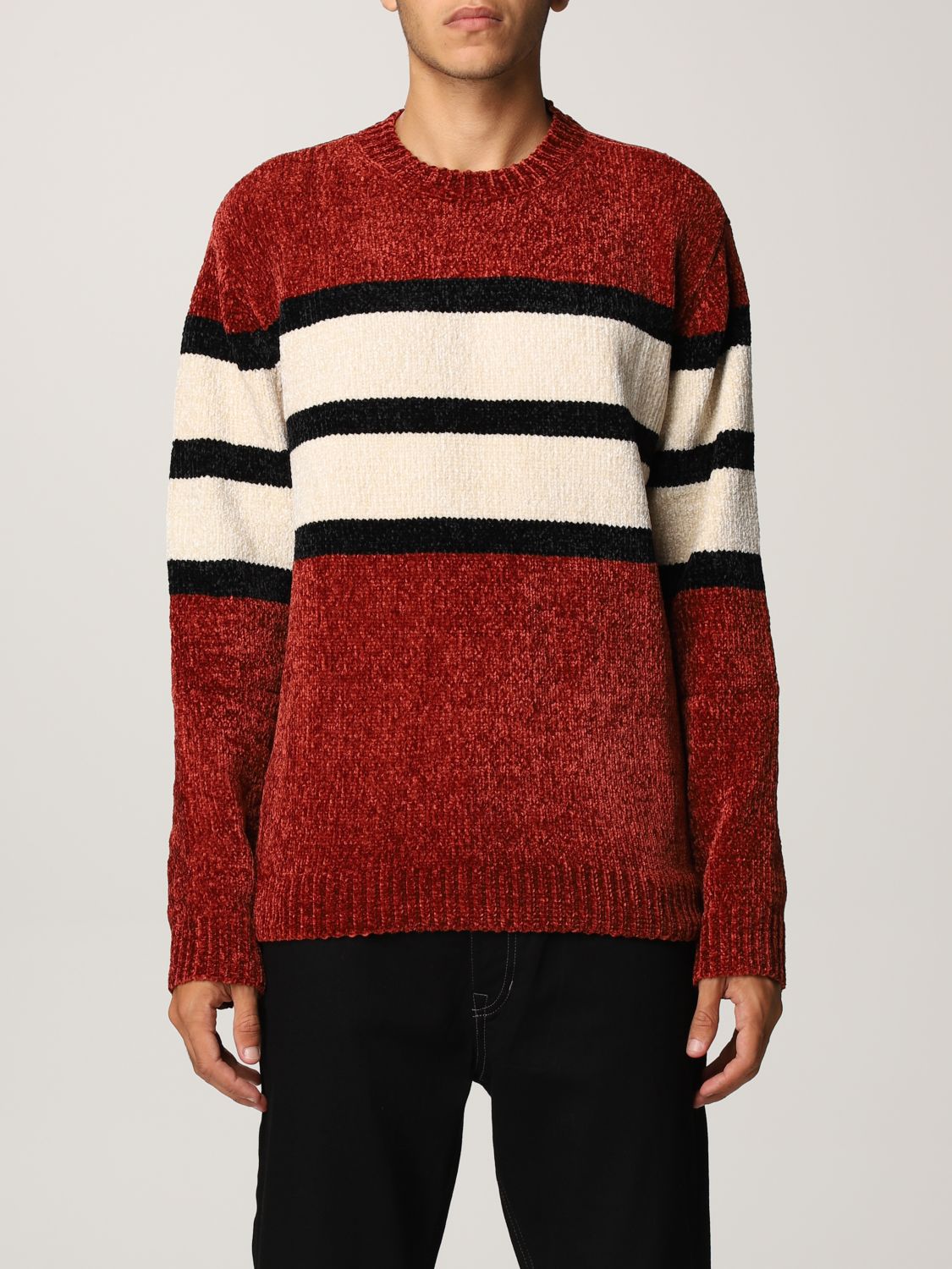 Sweater Emporio Armani: Emporio Armani sweater in color block terry brick red 1