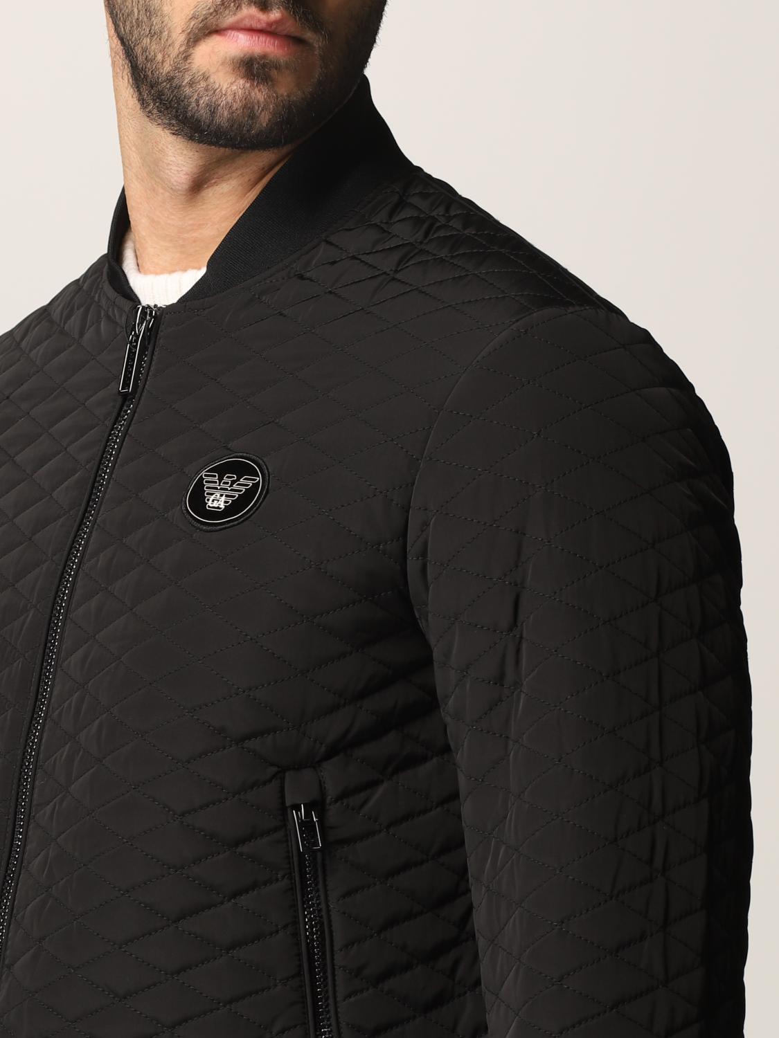 emporio armani quilted bomber jacket