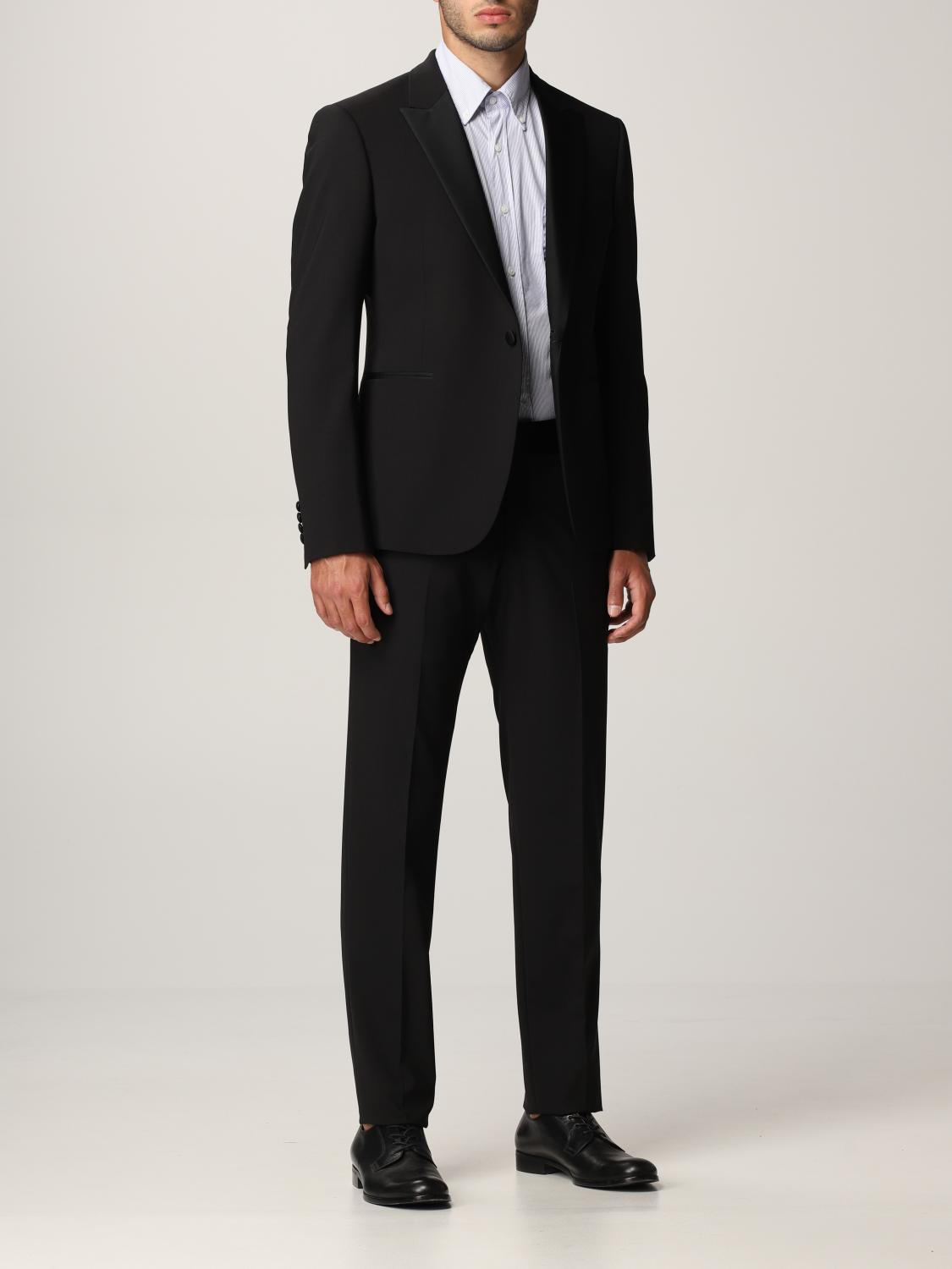 EMPORIO ARMANI: Abito in lana vergine - Nero | Abito Emporio Armani B1VMUR  1506 GIGLIO.COM