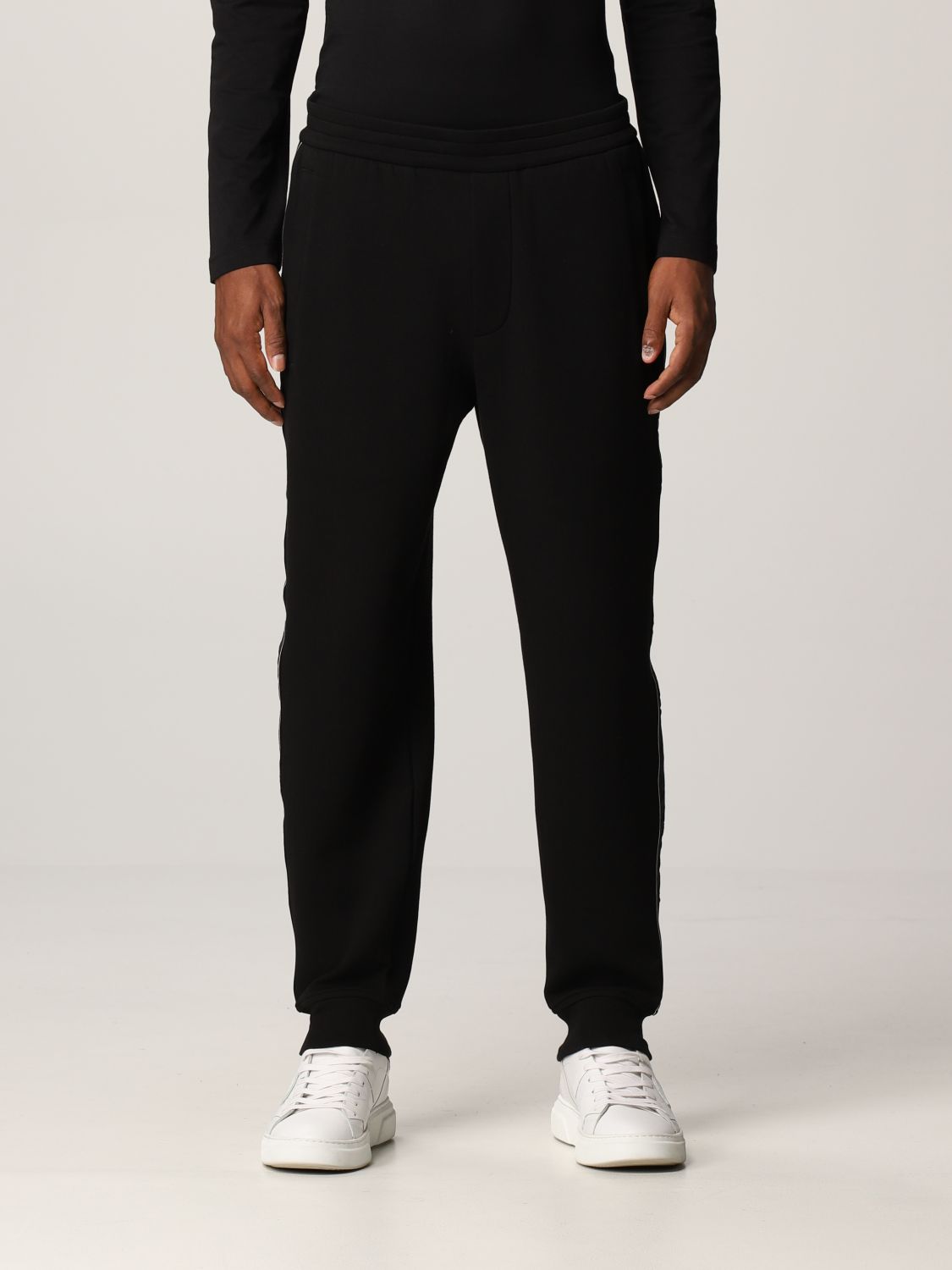 Pants Emporio Armani: Emporio Armani jogging trousers with striped bands black 1