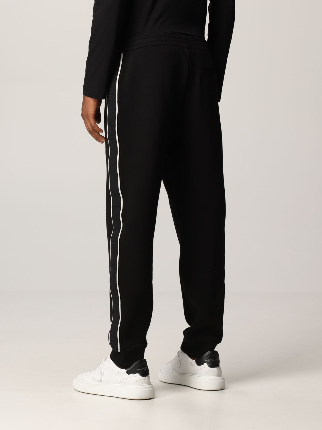 Pants Emporio Armani: Emporio Armani jogging trousers with striped bands black 2