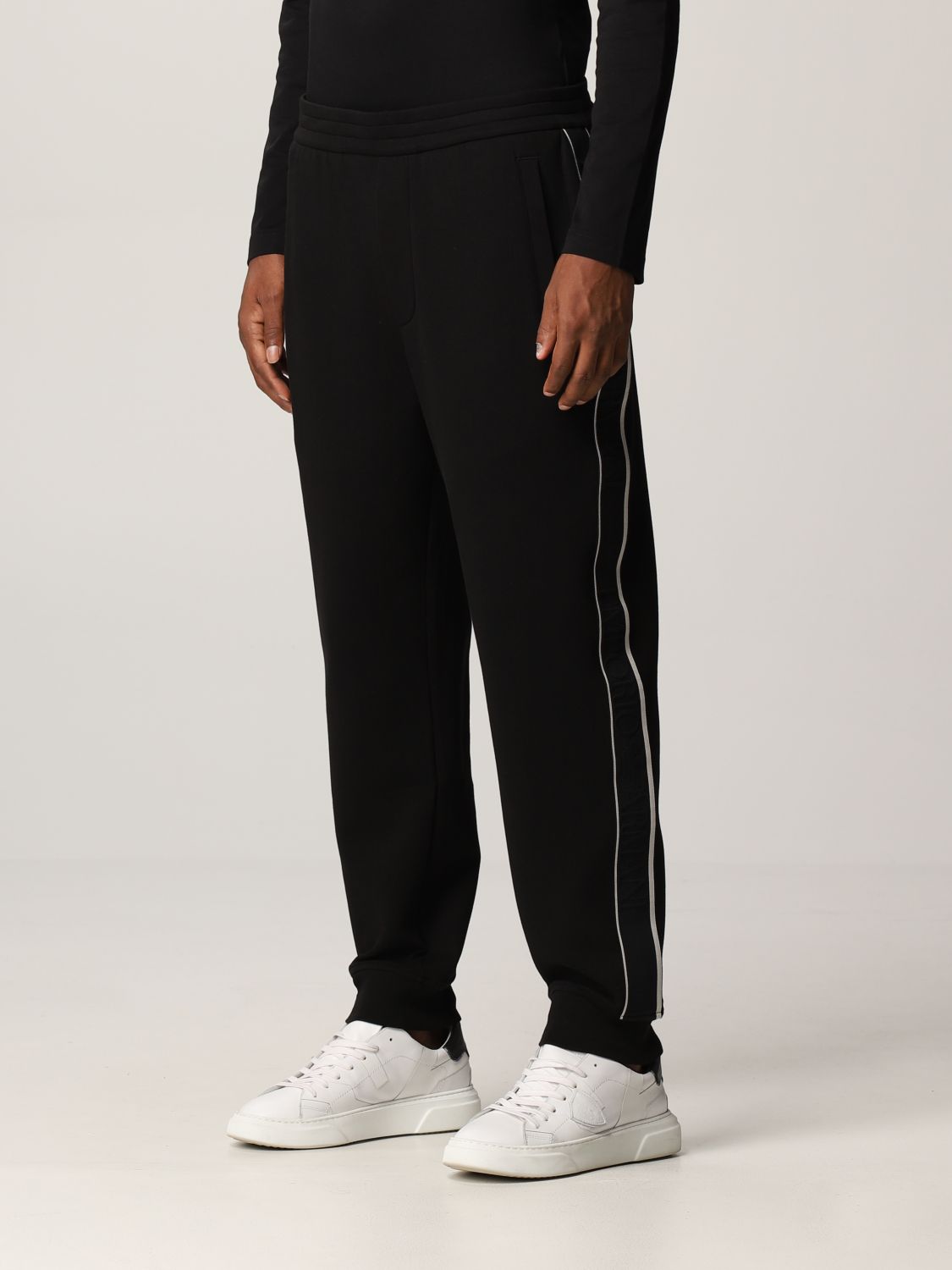 Pants Emporio Armani: Emporio Armani jogging trousers with striped bands black 3