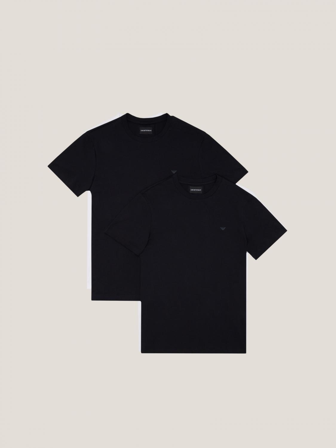 Emporio Armani Outlet: Set of 2 cotton t-shirts - Blue | T-Shirt Emporio  Armani 8N1D68 1JPZZ GIGLIO.COM