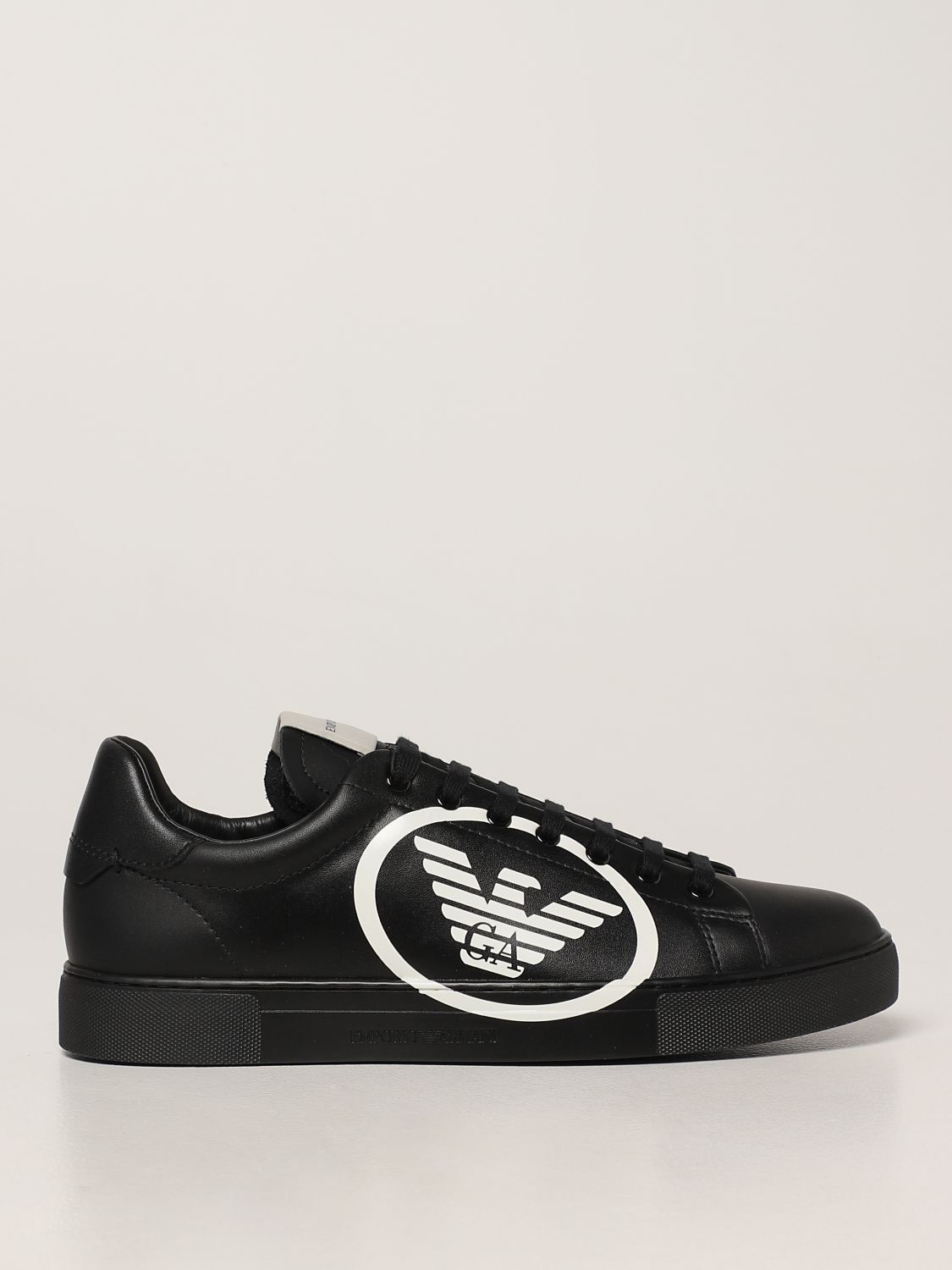 EMPORIO ARMANI: Shoes men - Black | Emporio Armani sneakers X4X554 XM990  online on 