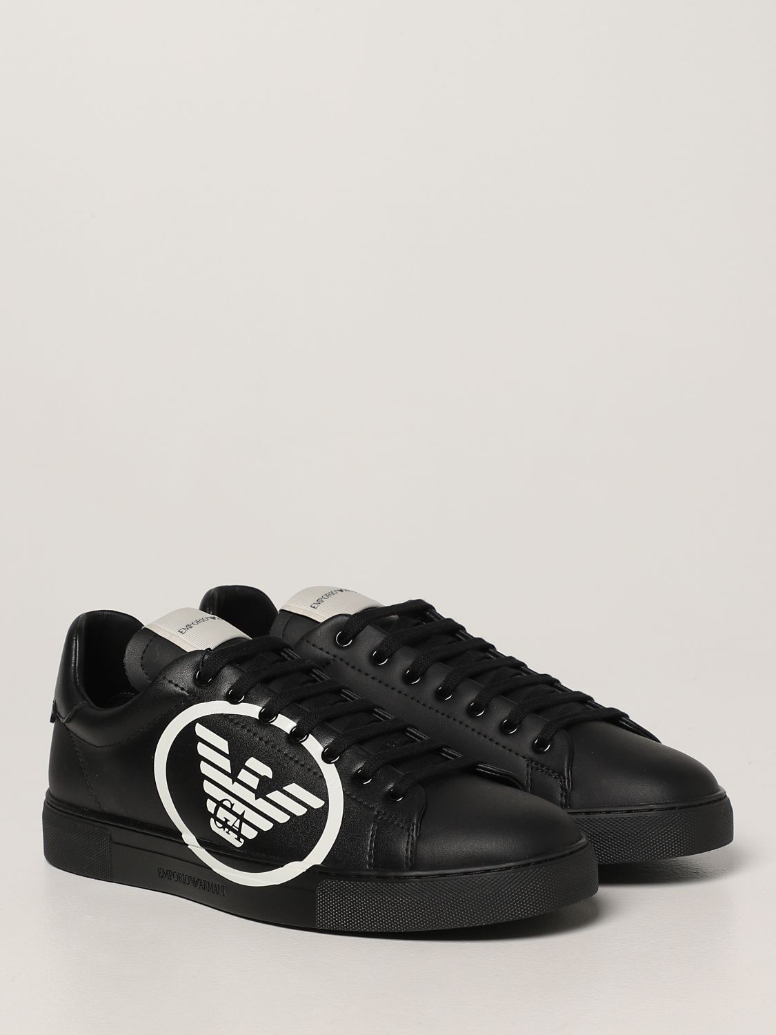 EMPORIO ARMANI: Shoes men - Black | Sneakers Emporio Armani X4X554 ...