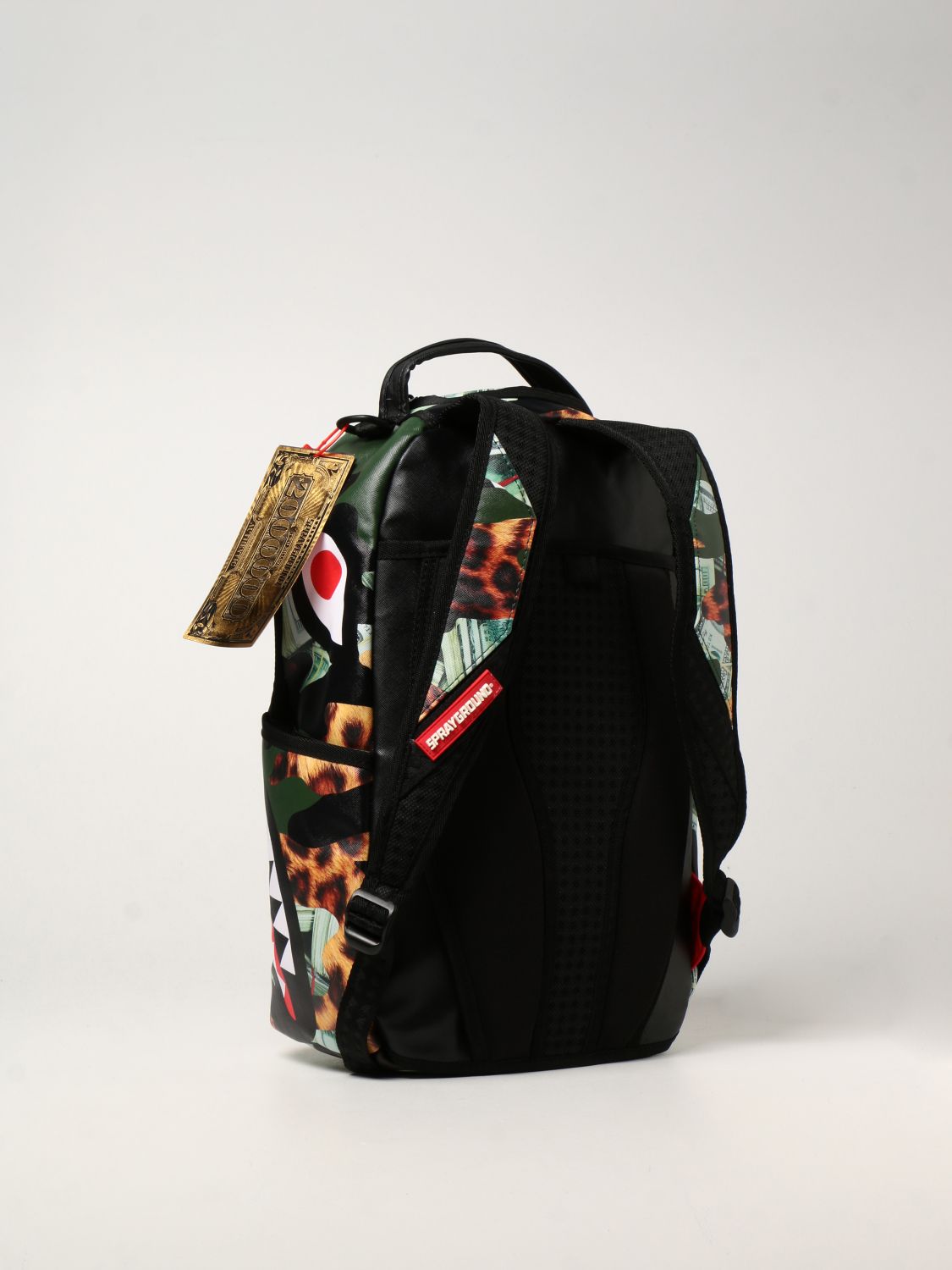 Sprayground Chenille Black Camo Shark Backpack