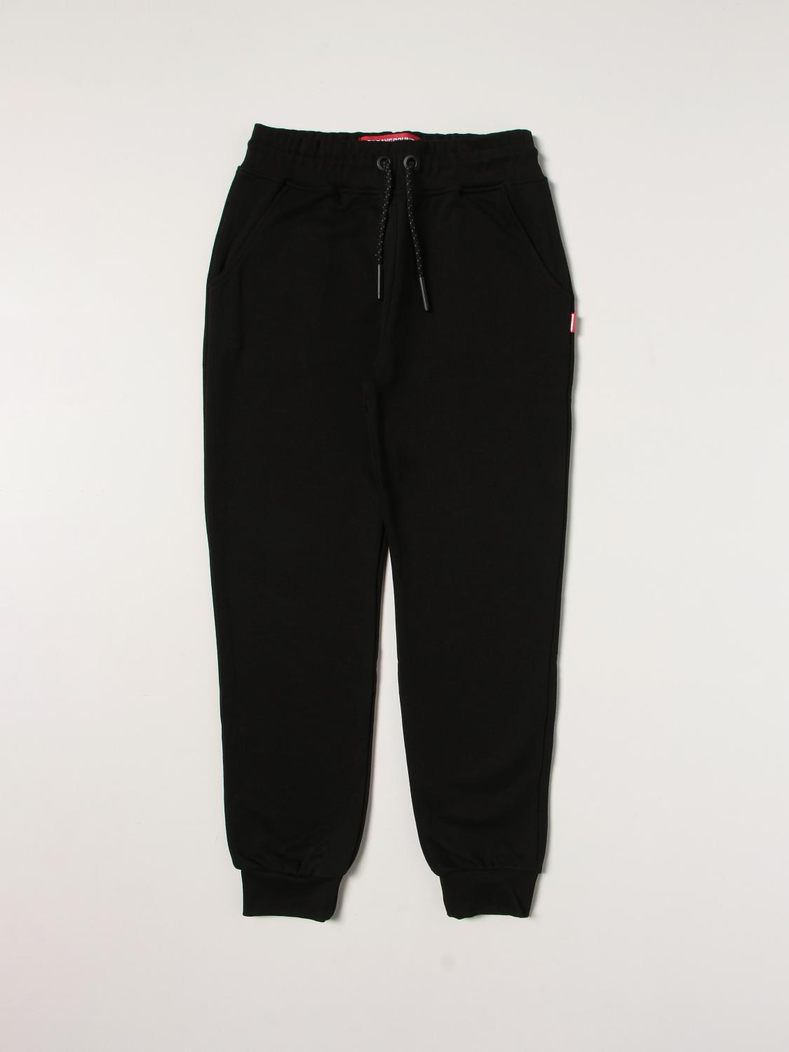 SPRAYGROUND cotton jogging pants with shark patch Black Pants