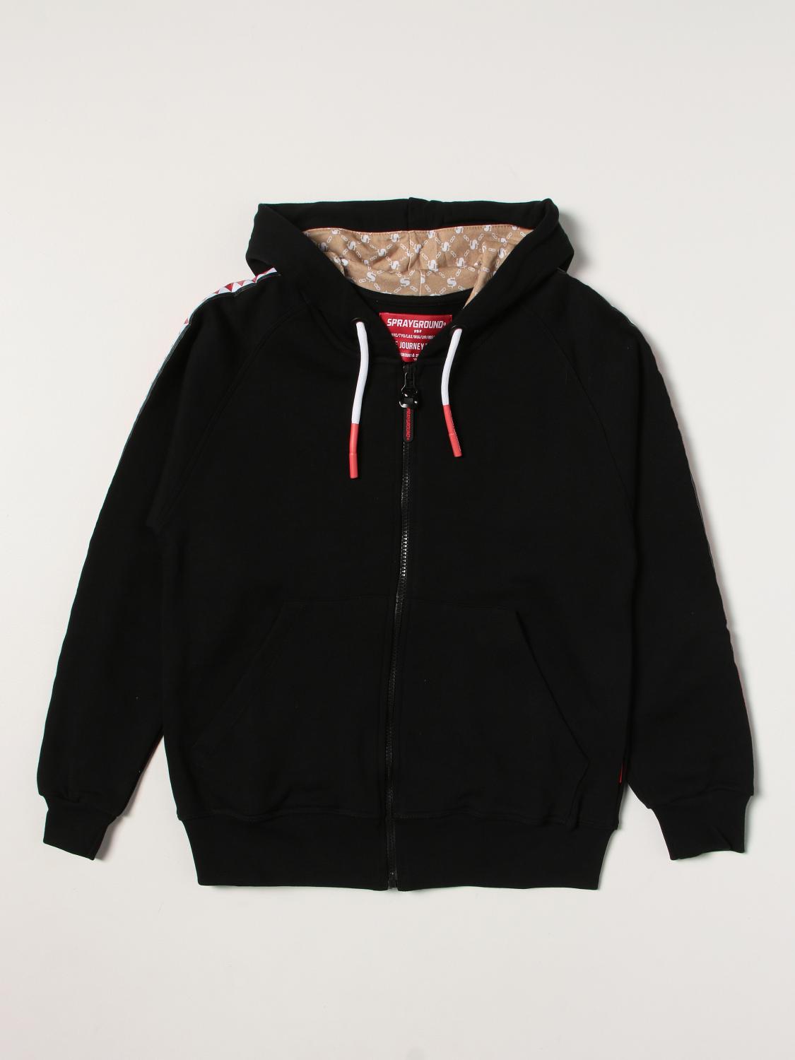 SPRAYGROUND cotton sweatshirt with logo Black Sprayground sweater