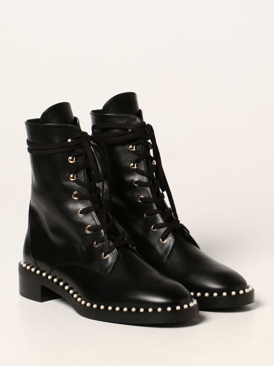 STUART WEITZMAN: leather ankle boots - Black | Stuart Weitzman flat ...
