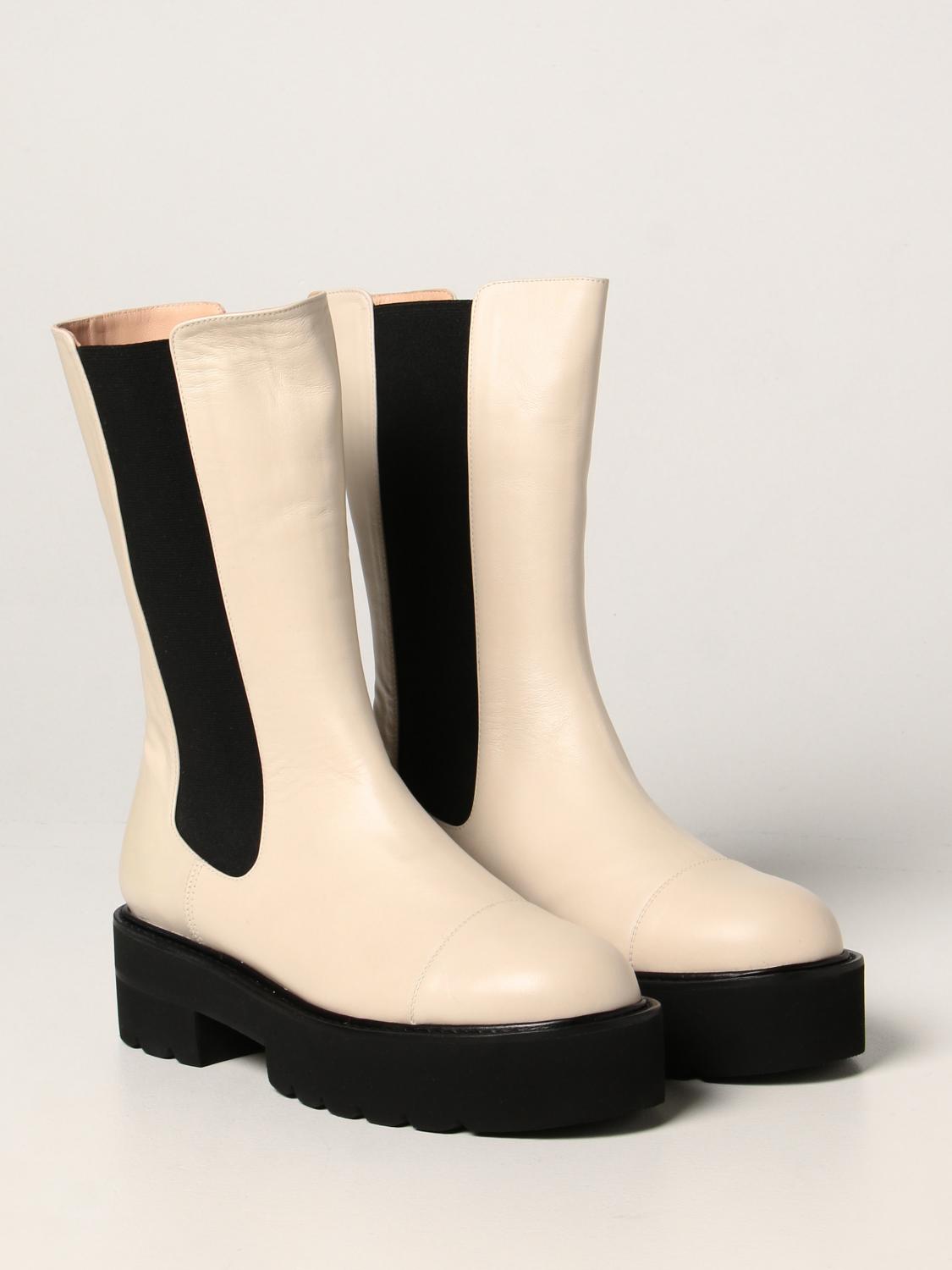 stuart weitzman cream boots