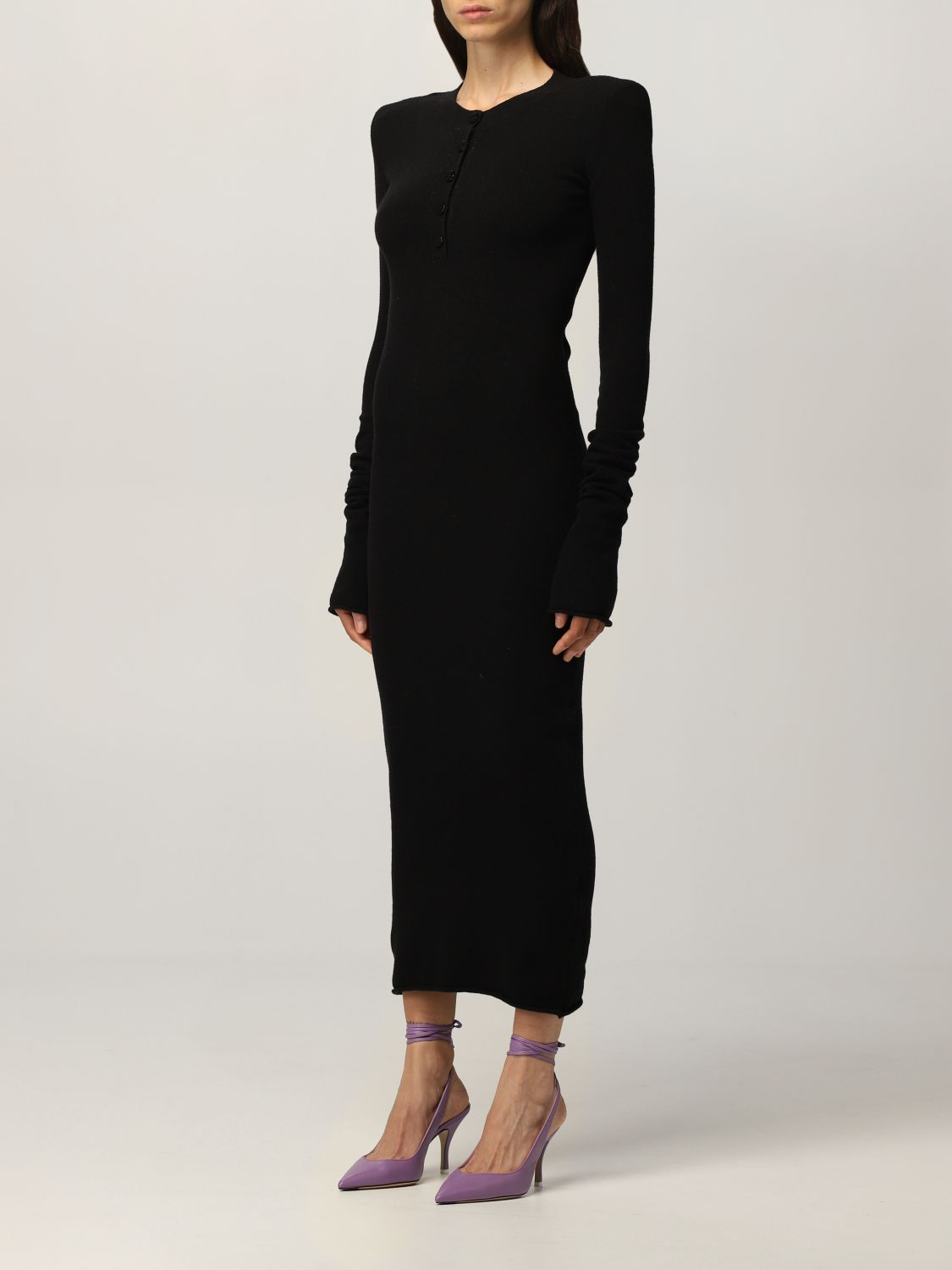 Dress The Attico: The Attico midi dress with bare back black 3