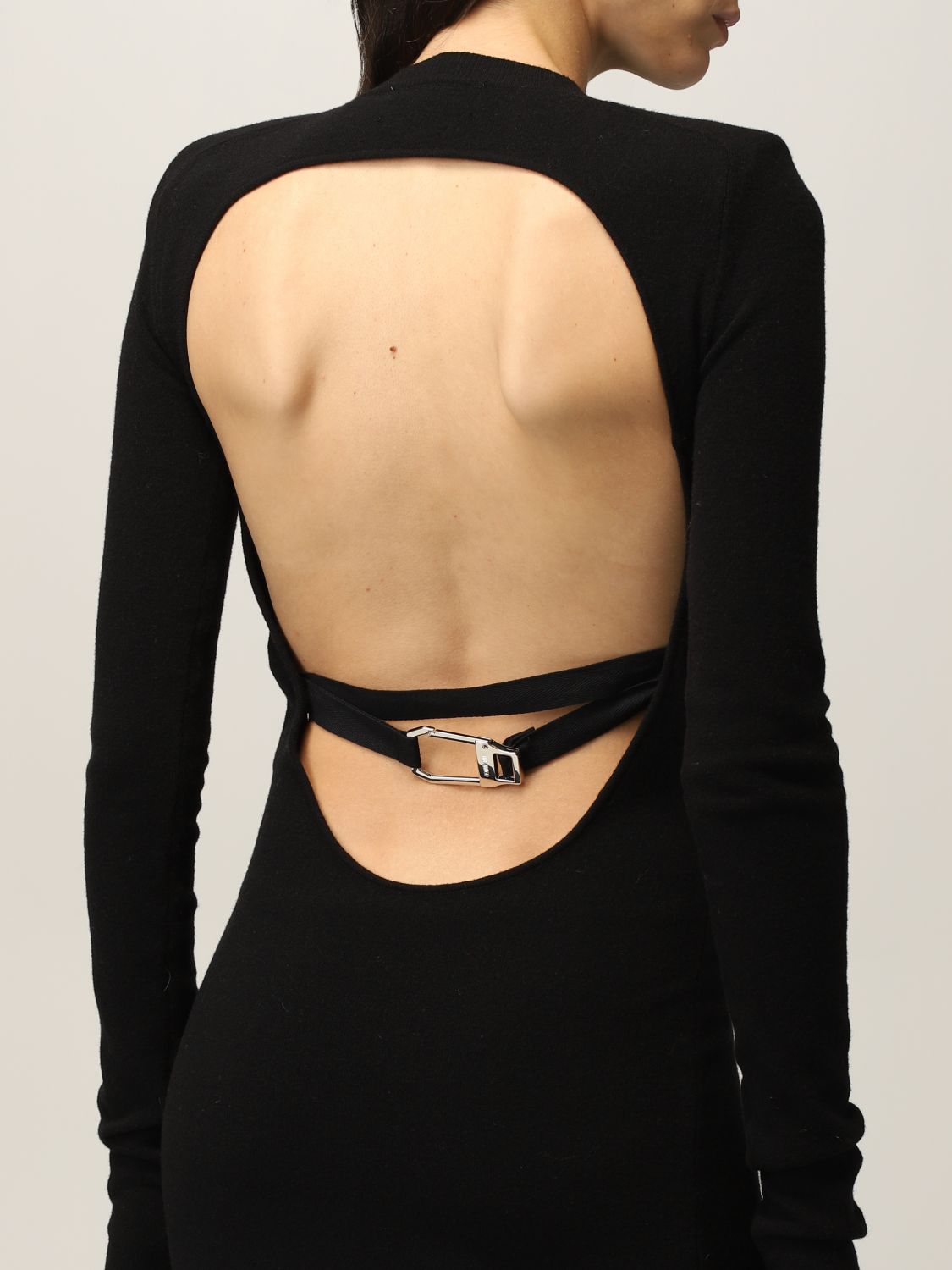 Dress The Attico: The Attico midi dress with bare back black 4