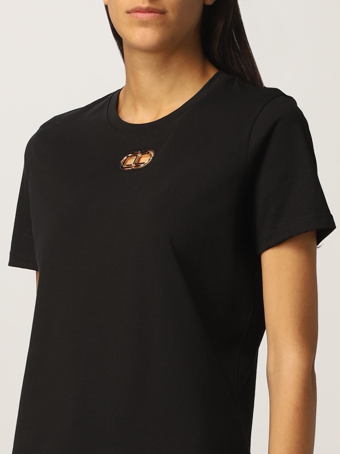 nike womens metallic logo crew neck tee