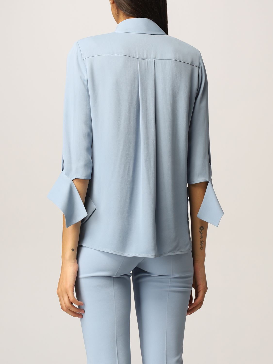 Camisa Elisabetta Franchi: Camisa mujer Elisabetta Franchi azul claro 3