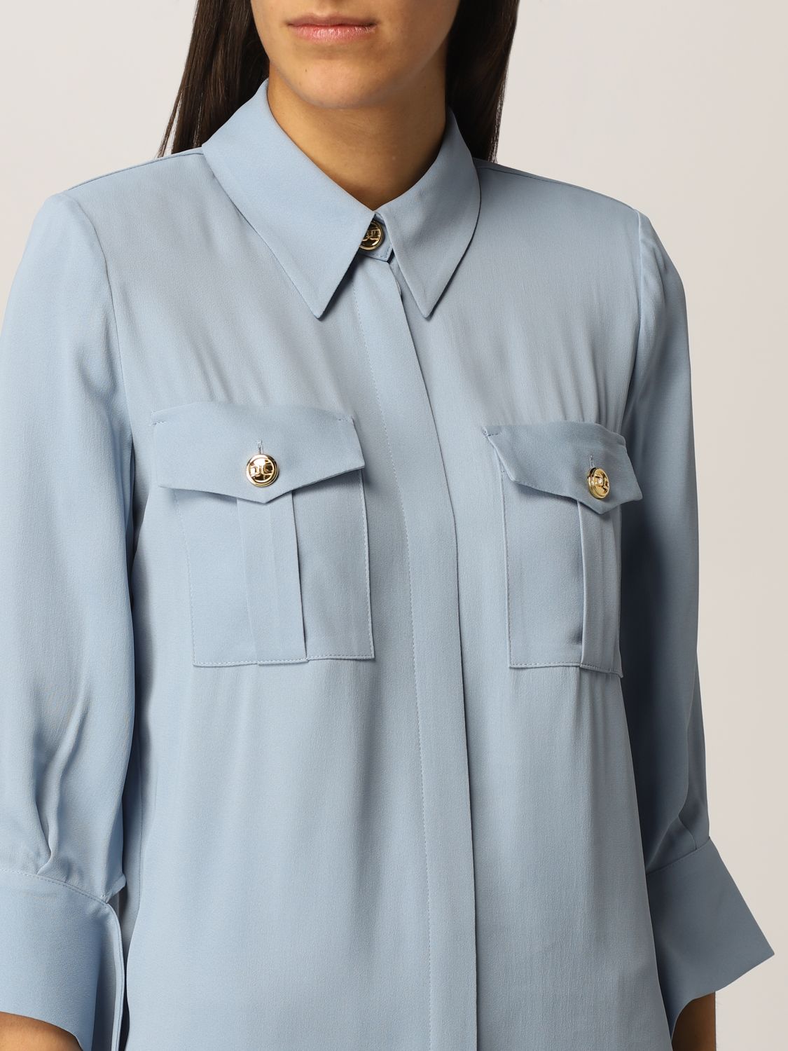 Camisa Elisabetta Franchi: Camisa mujer Elisabetta Franchi azul claro 5
