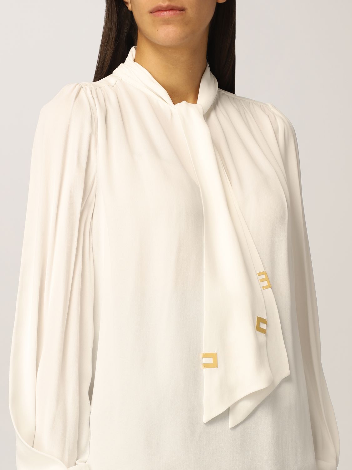 Top Elisabetta Franchi: Camisa mujer Elisabetta Franchi blanco 5