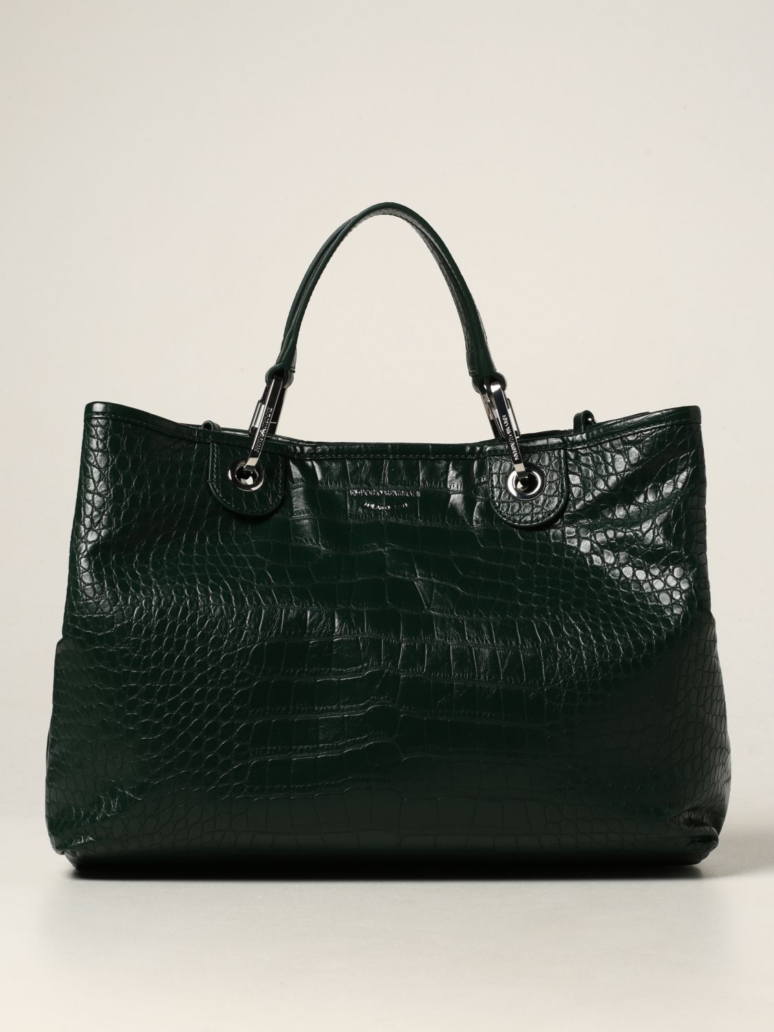 EMPORIO ARMANI: MyEA bag in crocodile print synthetic leather | Tote ...