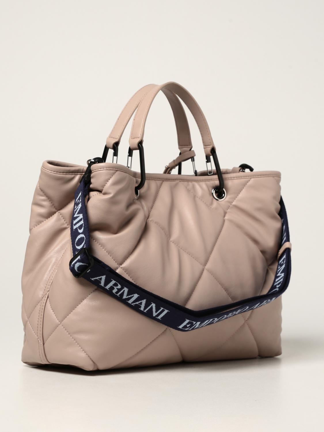 EMPORIO ARMANI: Borsa in pelle sintetica - Beige | Borse Tote Emporio Armani  Y3D206 Y272X GIGLIO.COM
