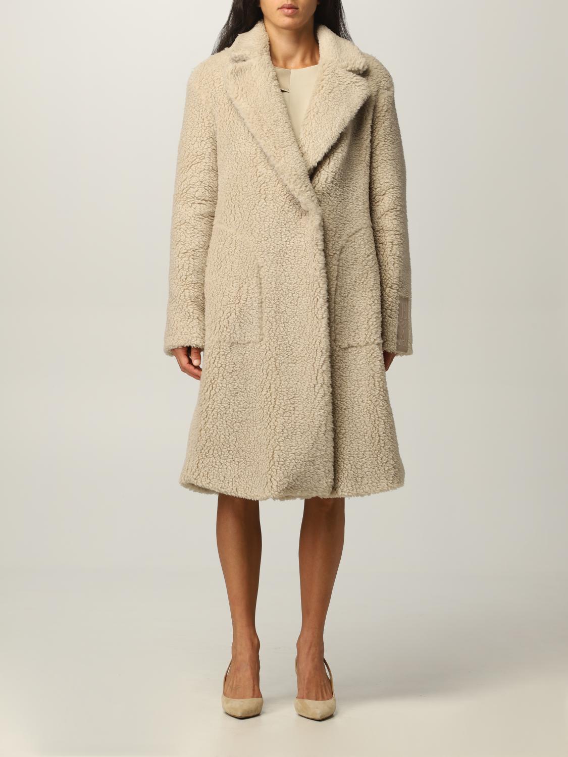 EMPORIO ARMANI: bear coat - Beige | Emporio Armani fur coats