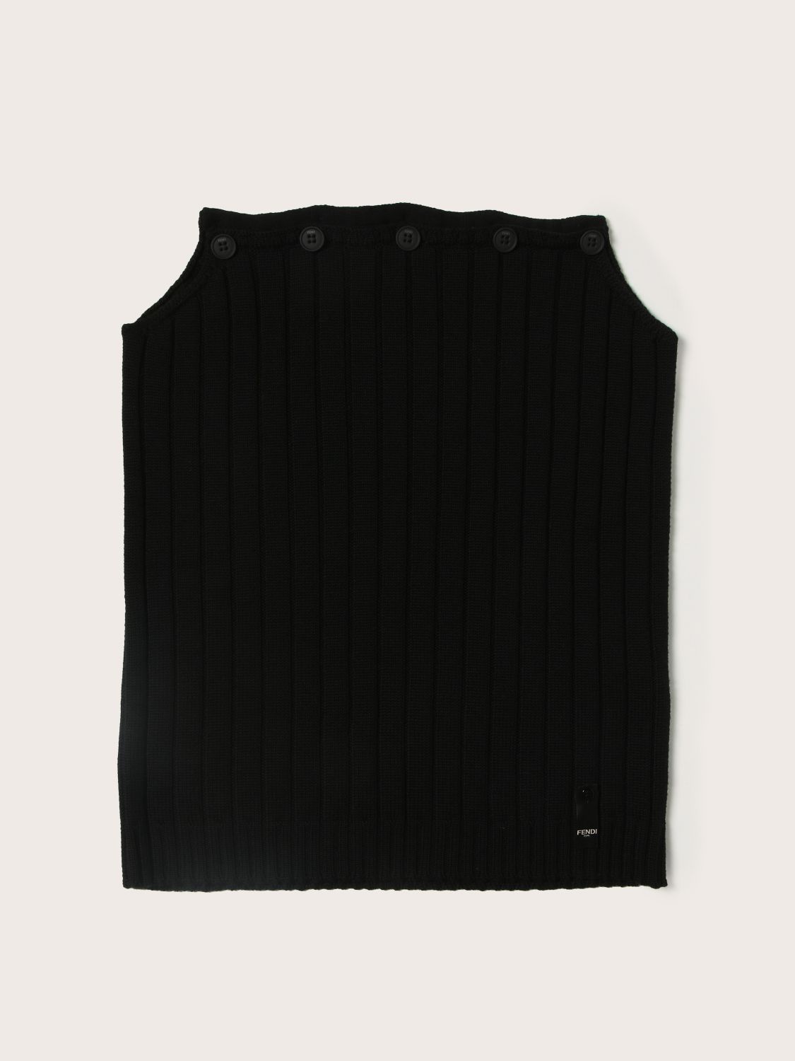 Sweater Fendi: Fendi turtleneck in ribbed wool knit black 7
