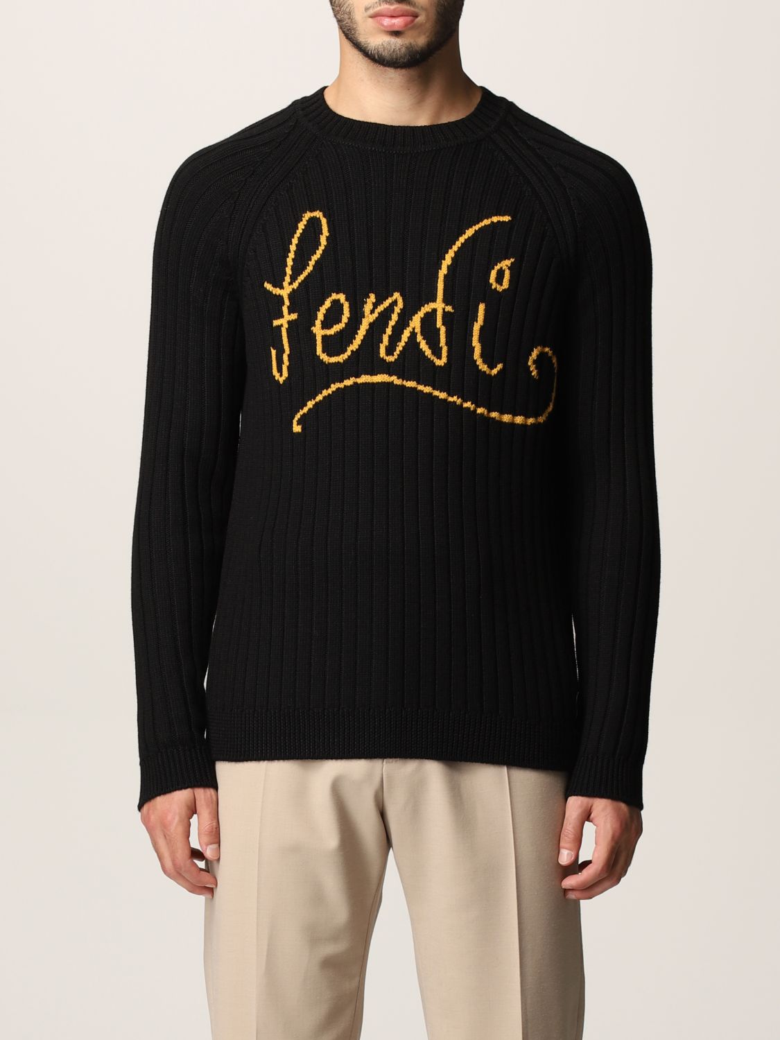 FENDI：セーター メンズ - ブラック | GIGLIO.COMオンラインのFendi