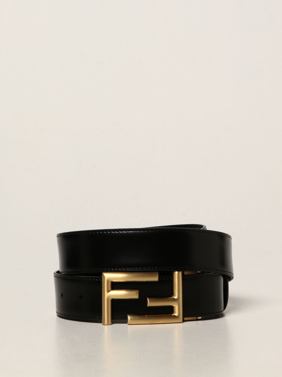 FENDI: leather belt | Belt Fendi Men Black | Belt Fendi 7C0344 70J ...