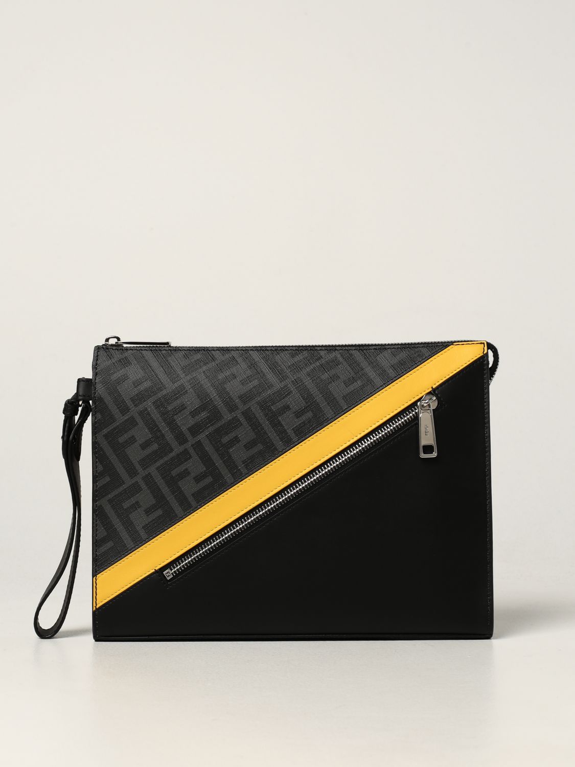 Briefcase Fendi: Fendi clutch bag with FF Fendi print black 1