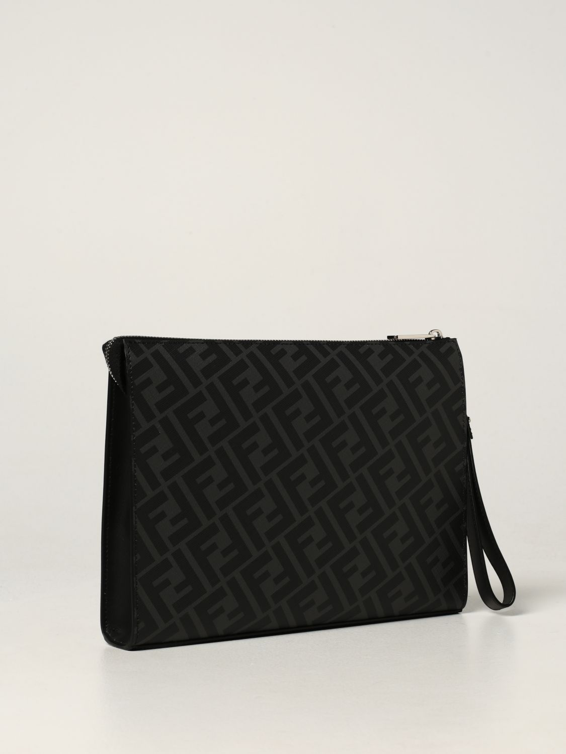 Briefcase Fendi: Fendi clutch bag with FF Fendi print black 3