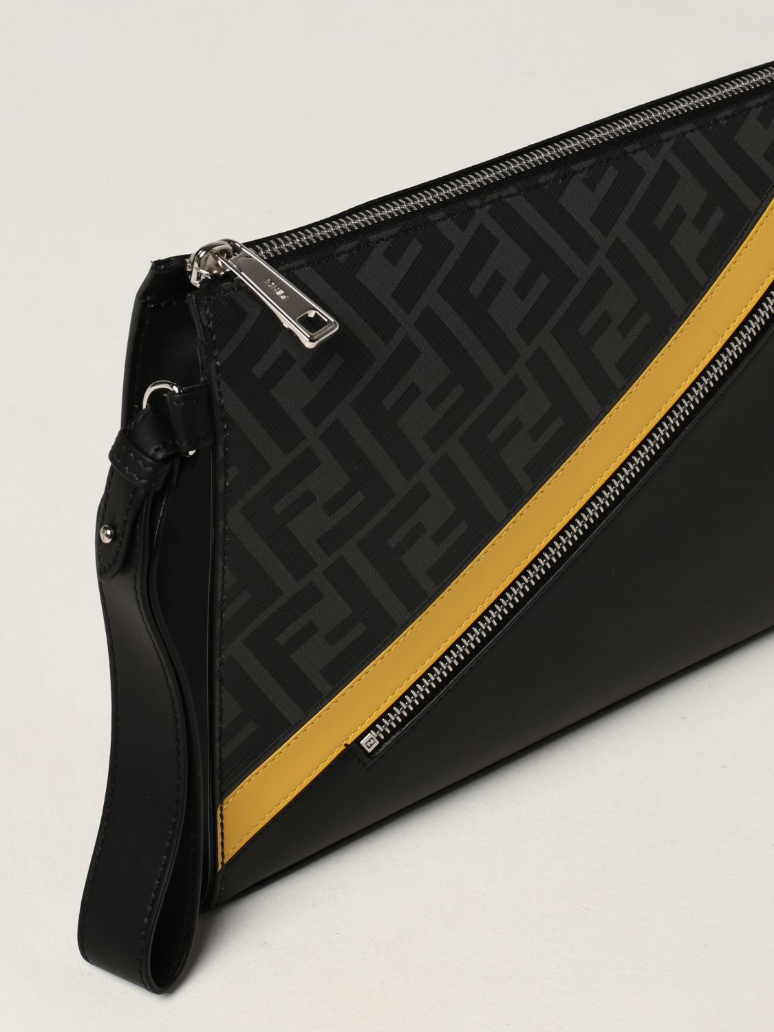 Briefcase Fendi: Fendi clutch bag with FF Fendi print black 4