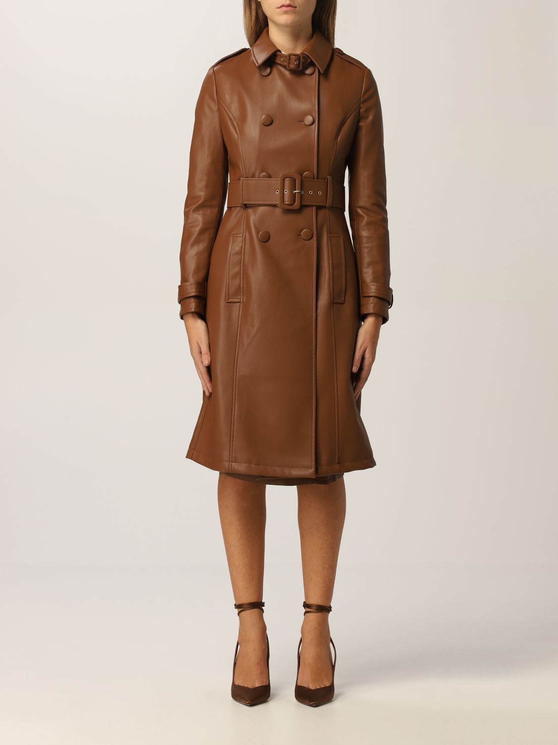 HANITA: Coat women - Brown | Trench Coat Hanita HK892 3171 GIGLIO.COM