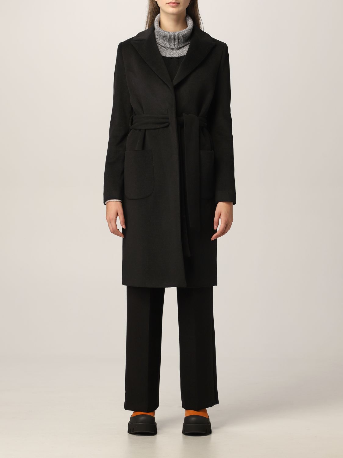 HANITA: coat for woman - Black | Hanita coat HK877 3187 online on ...