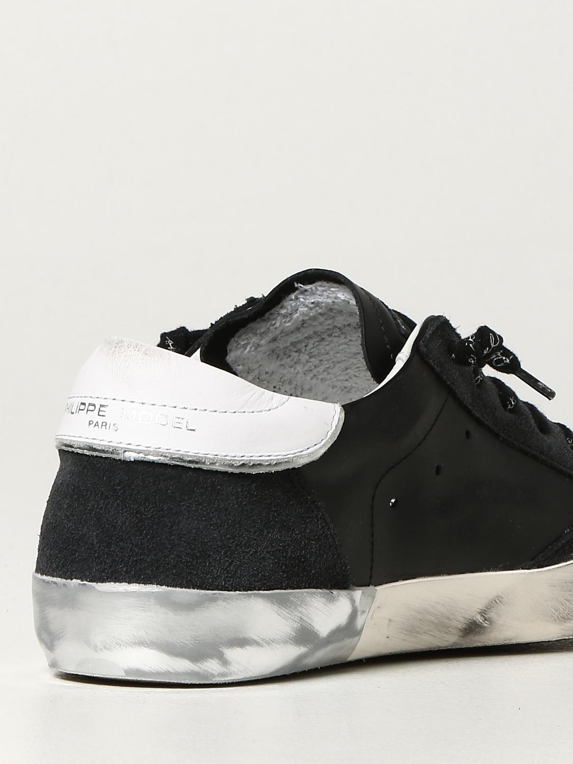 PHILIPPE MODEL: Sneakers in pelle - Bianco | Sneakers Philippe Model PRLU  GIGLIO.COM