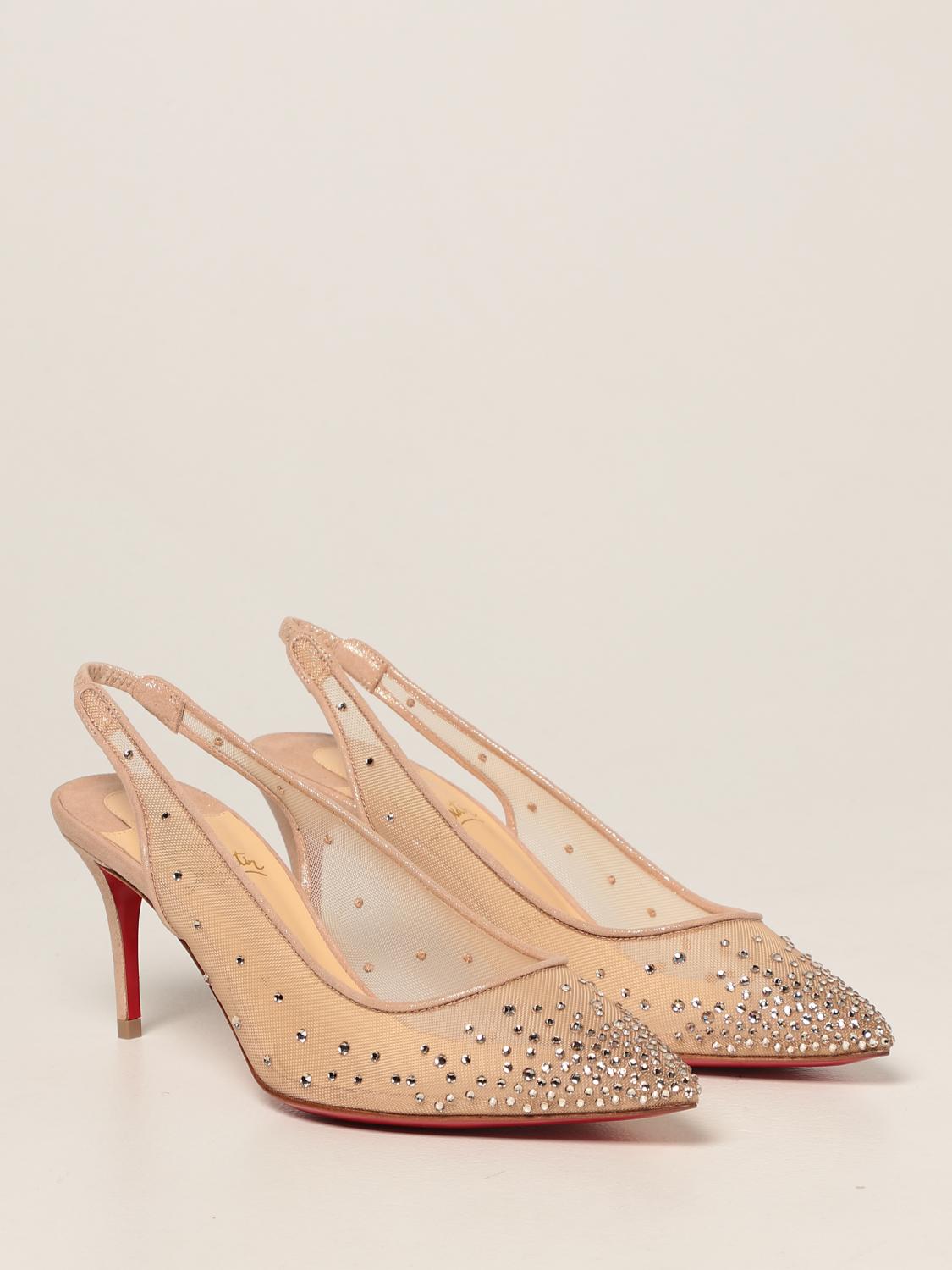 Christian Louboutin, Follies Strass 70 sling-back pumps