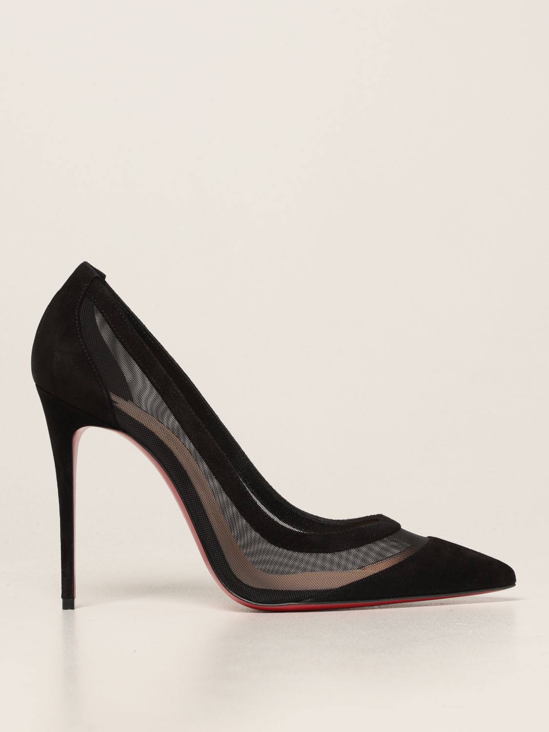 Galativi Christian Louboutin pumps in suede and mesh