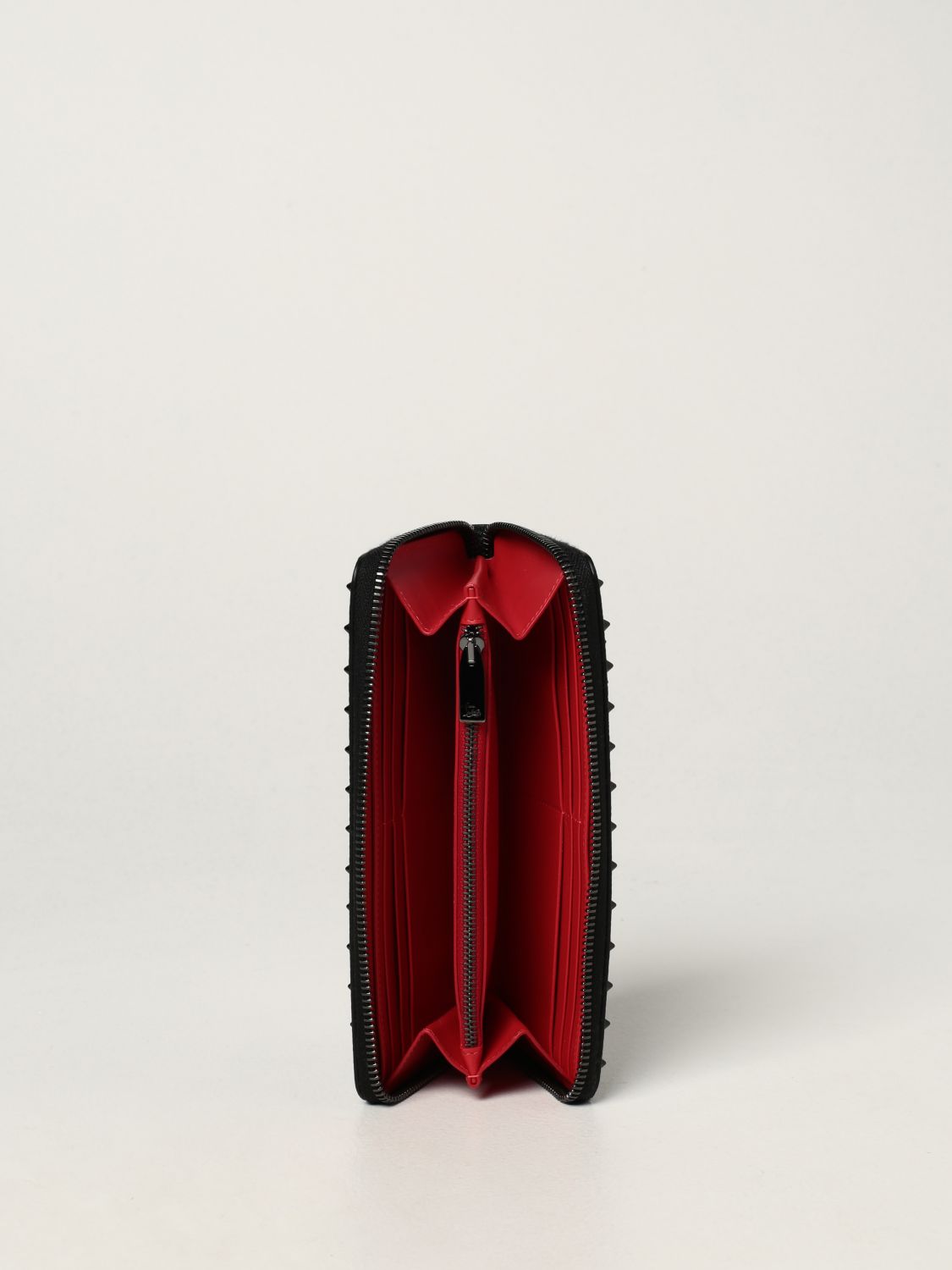 Christian Louboutin Long Wallet Leather Studs Panettone 1185059 H032 w/ Box  F/S