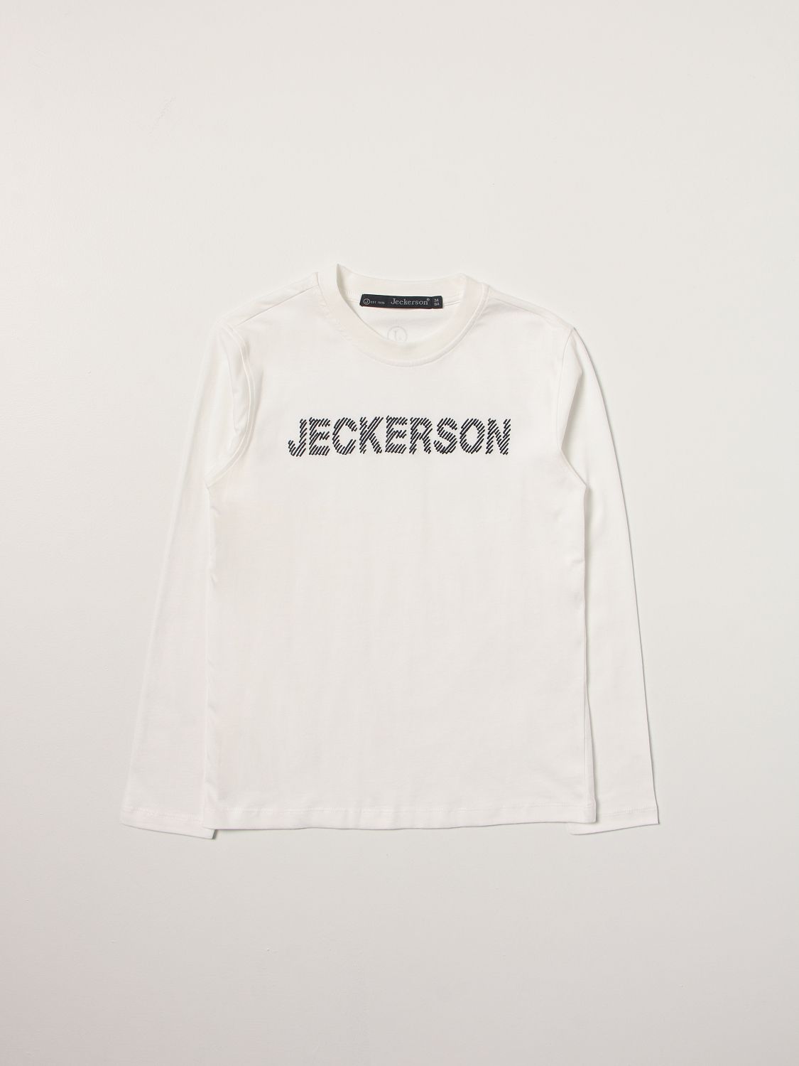 T-shirt Jeckerson: T-shirt Jeckerson in cotone con logo panna 1