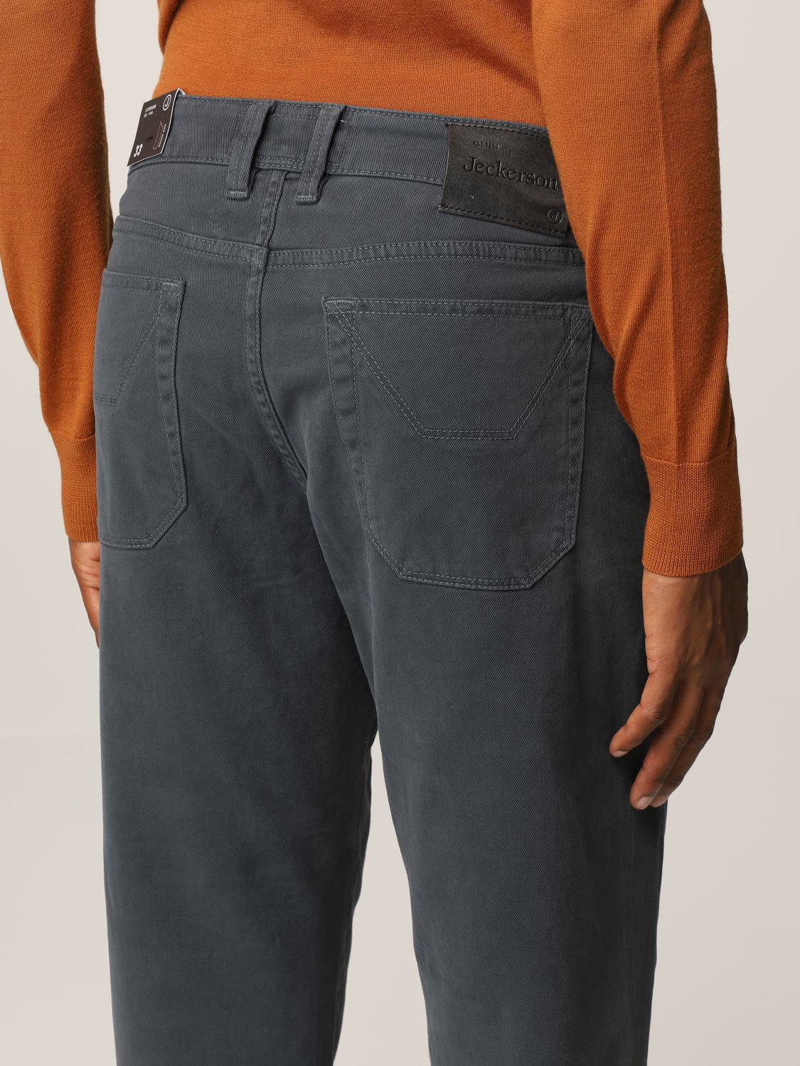 Pantalone Jeckerson: Pantalone a 5 tasche Jeckerson stretch grigio 3