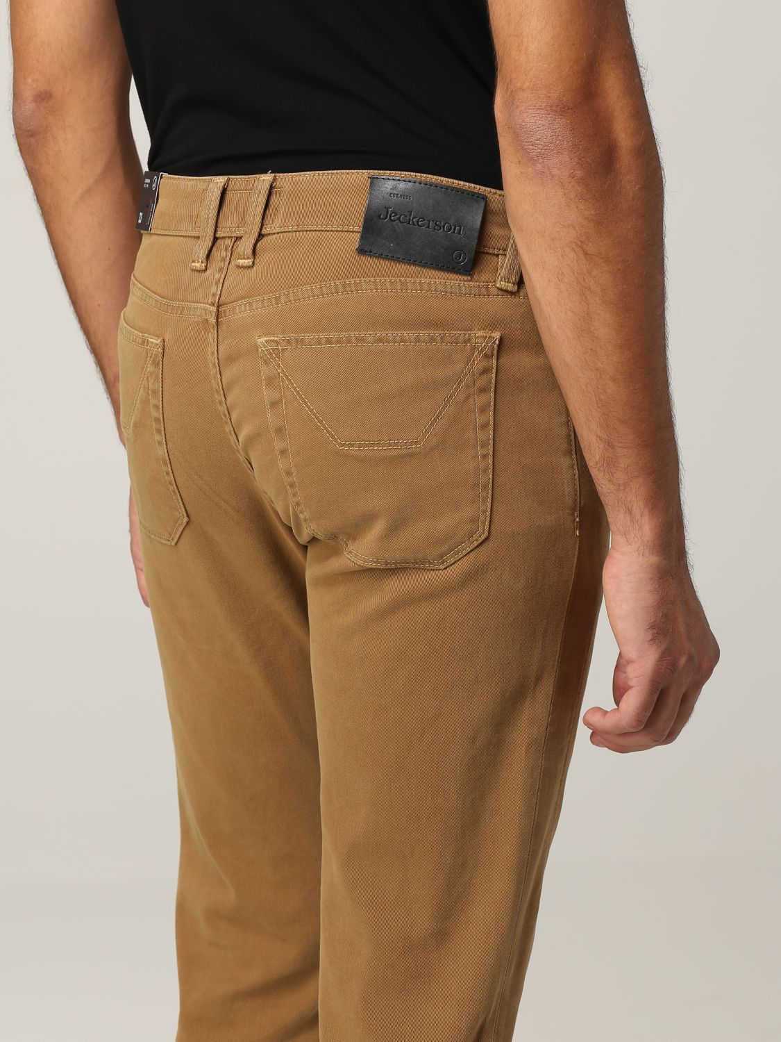 Pantalone Jeckerson: Pantalone a 5 tasche Jeckerson stretch tabacco 3