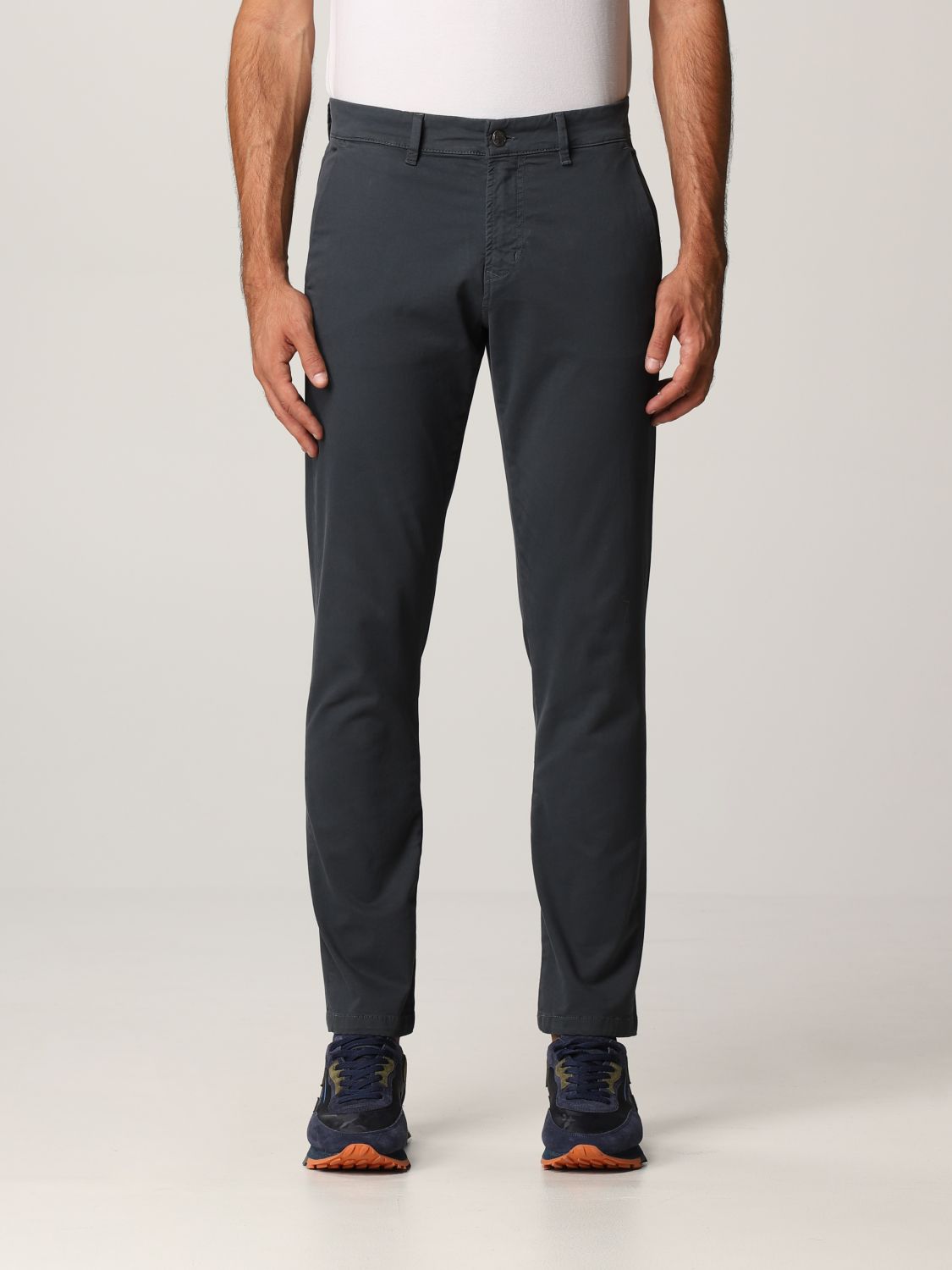 Pantalone Jeckerson: Pantalone Chino Jeckerson in gabardine grigio 1