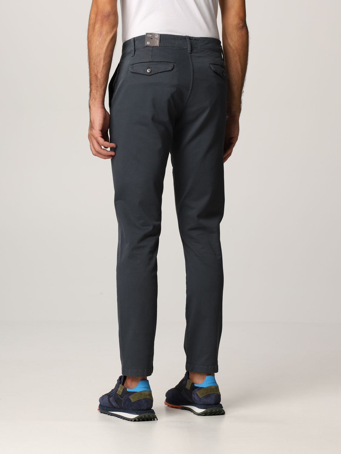 Pantalone Jeckerson: Pantalone Chino Jeckerson in gabardine grigio 2