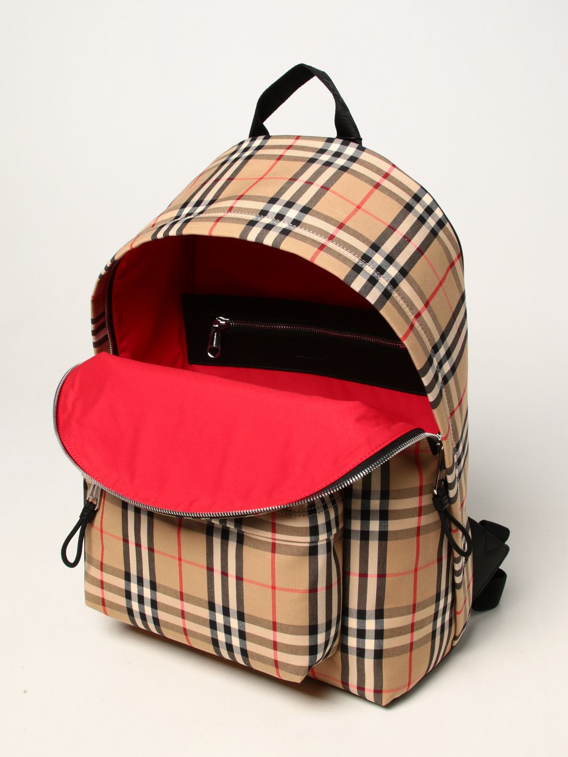 vintage check nylon backpack