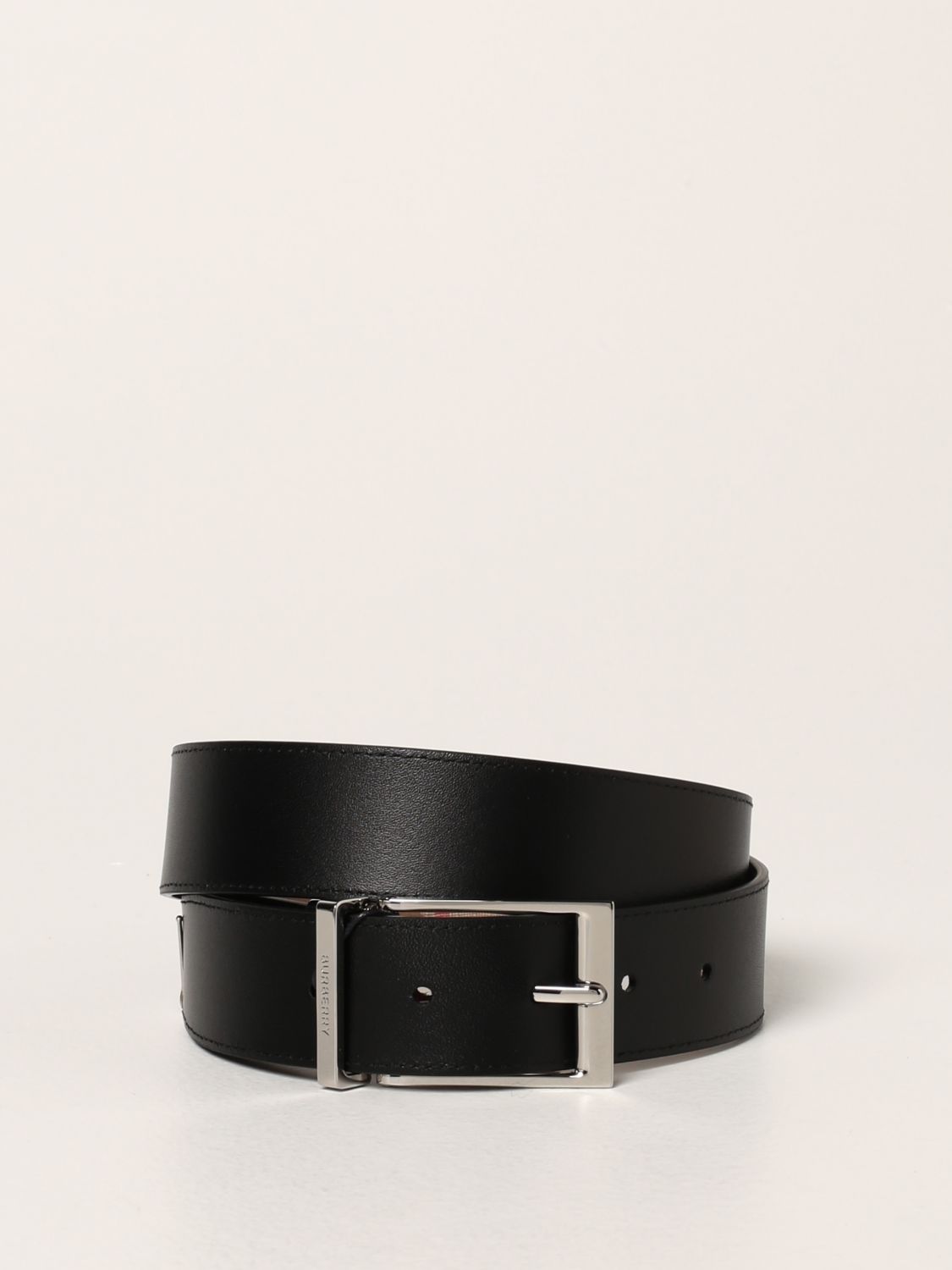 white burberry belt