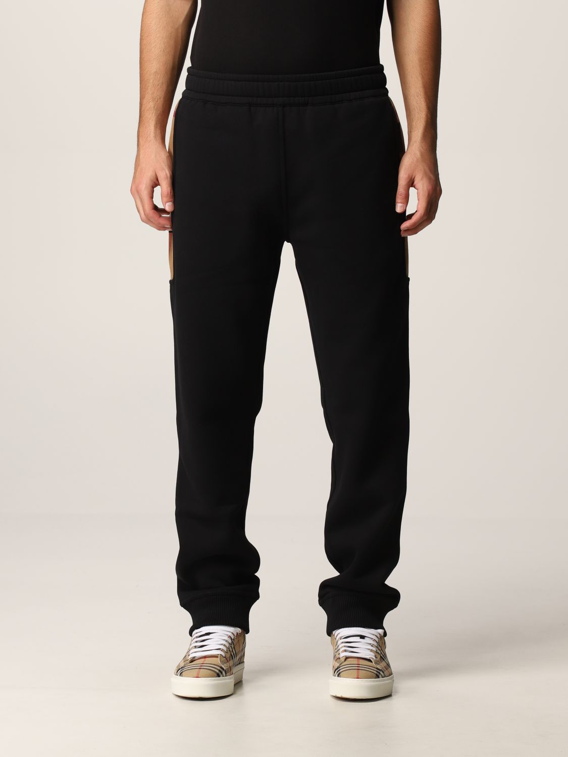 BURBERRY: pants for man - Black | Burberry pants 8045013 online on ...