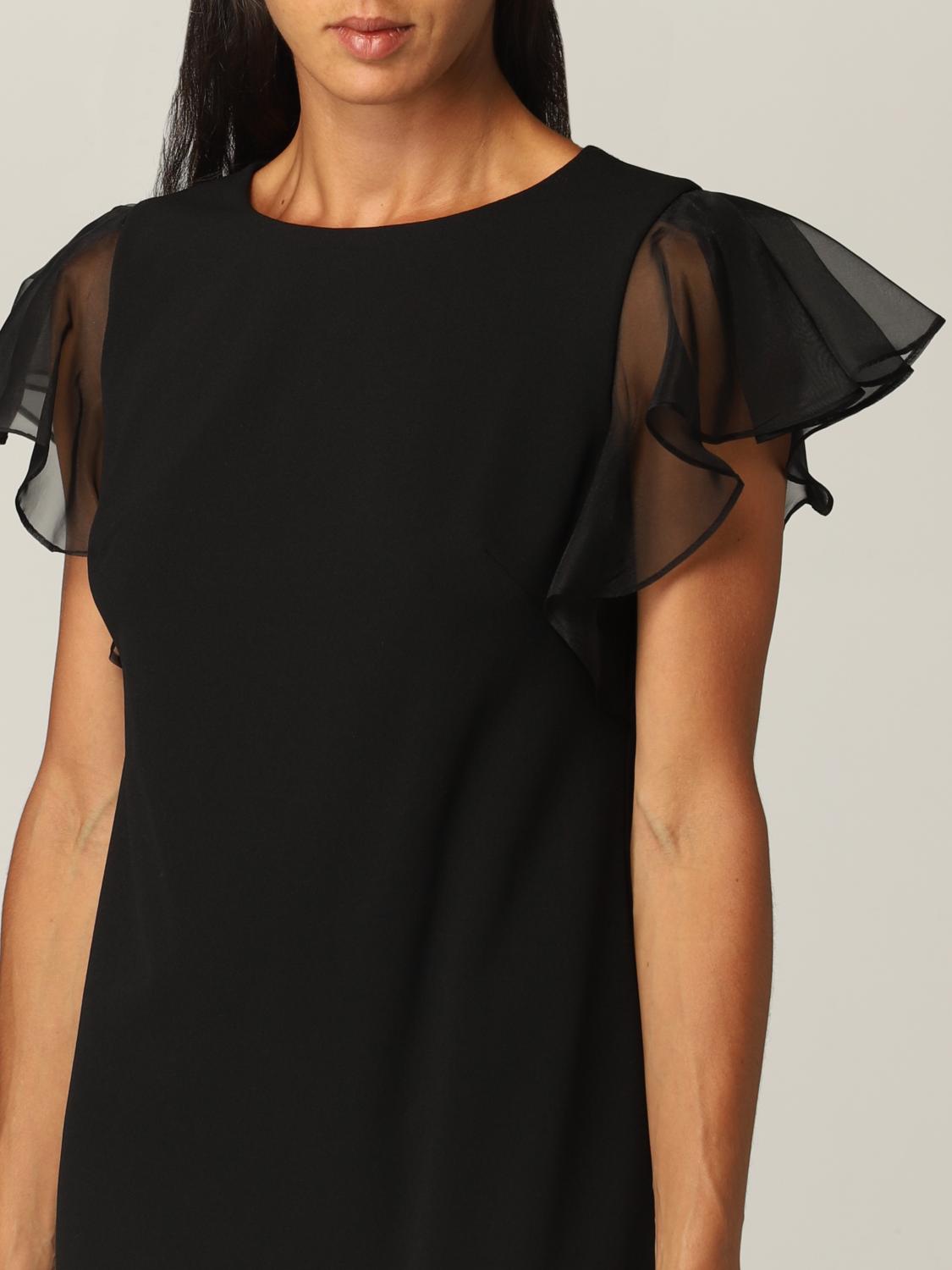 LAUREN RALPH LAUREN: Abito corto in crêpe - Nero | Abito Lauren Ralph Lauren  250807497 GIGLIO.COM