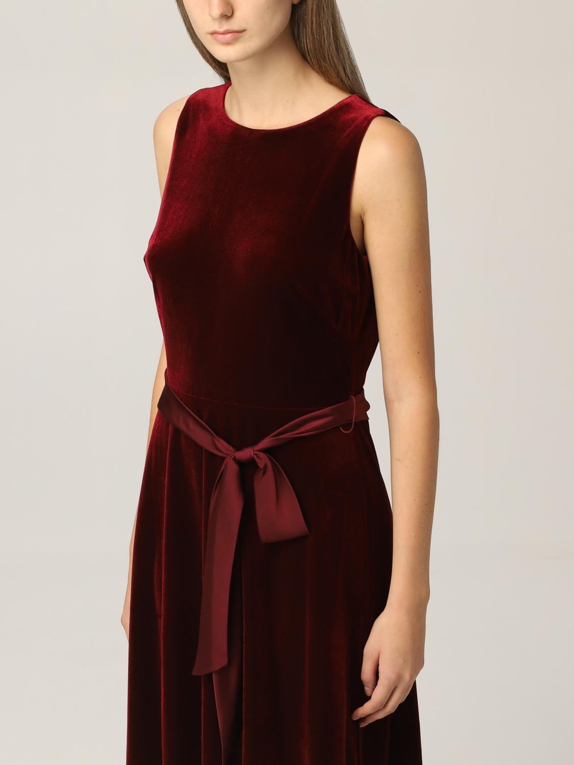 ralph lauren burgundy dress